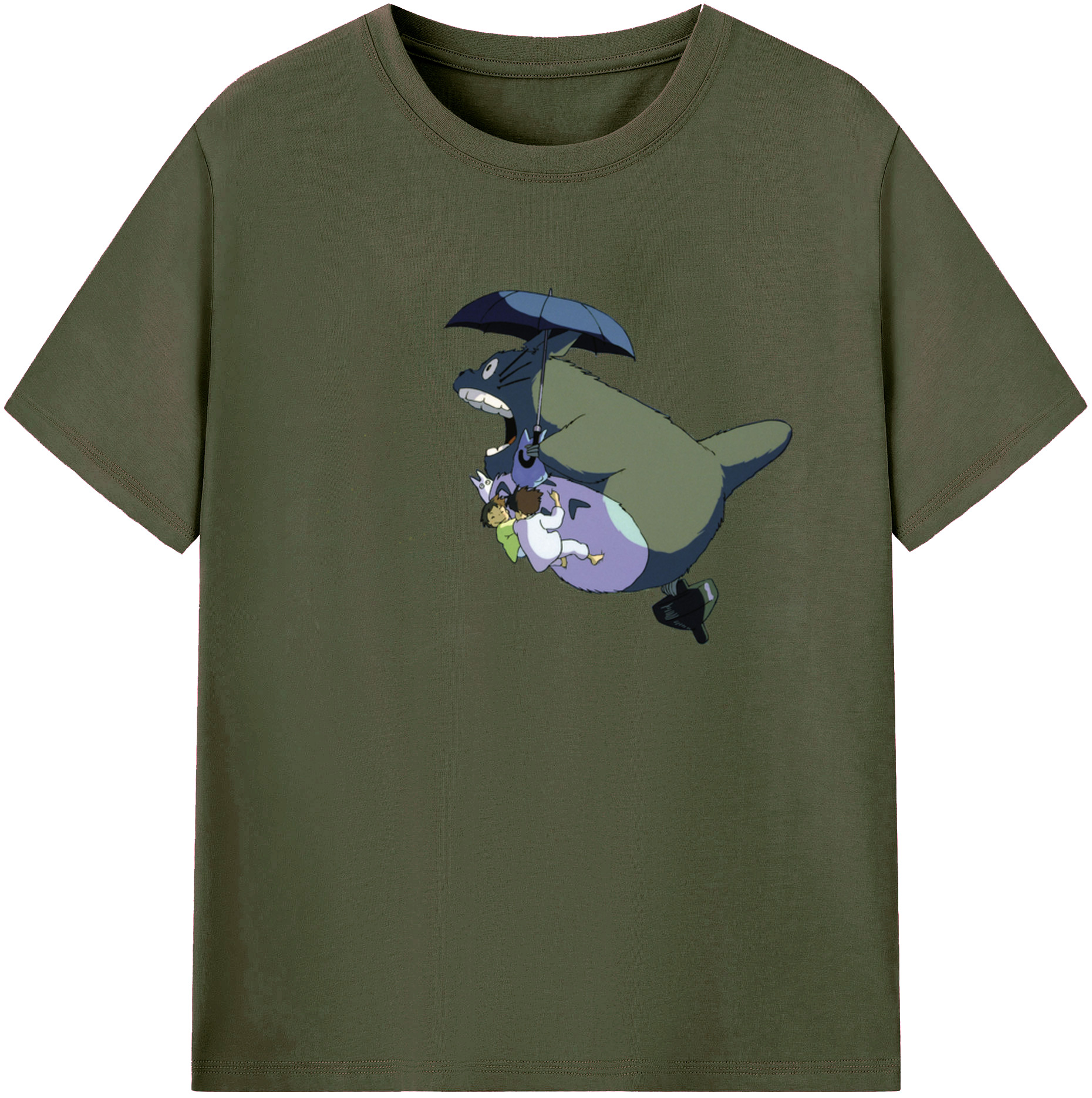 （画像用） となりのトトロ 草壁メイ 草壁サツキ My Neighbor Totoro Satsuki Kusakabe Mei Kusakabe 綿100％ メンズ半袖Tシャツ｜肌触りやわらか＆通気性